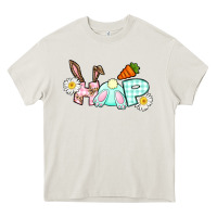 Cream Hop bunny Easter Day Heavy Core Tee - CowGirlArtShop
