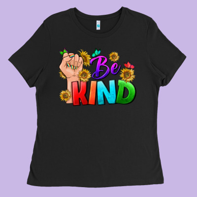 Be Kind Lgbtq+ Ladies Tee Designed By Bundleandbundleshop