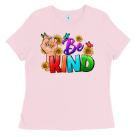 Bubblegum Pink Be Kind LGBTQ+ Ladies Tee - BundleAndBundleShop
