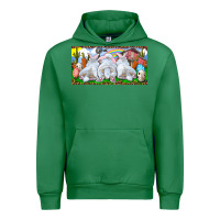 Emerald Easter Bunnies Urban Hoodie - RanaPortraitStore