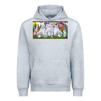 Heather Grey Easter Bunnies Urban Hoodie - RanaPortraitStore