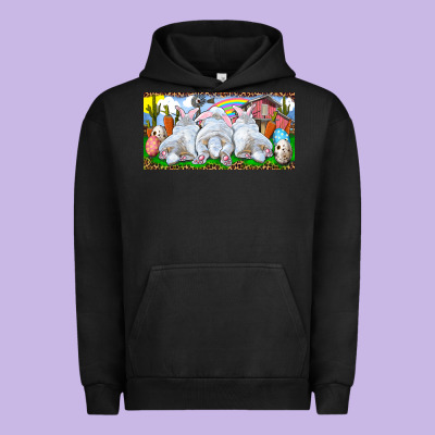 Easter Bunnies Urban Hoodie Designed By Ranaportraitstore