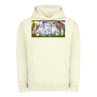 Pigment Pistachio Easter Bunnies Urban Hoodie - RanaPortraitStore