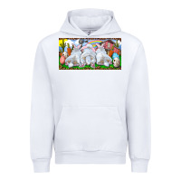 White Easter Bunnies Urban Hoodie - RanaPortraitStore