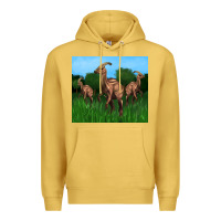 Antique Gold parasaurolophus Premium Hoodie - Artiststas