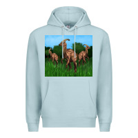 Blue Mist parasaurolophus Premium Hoodie - Artiststas