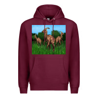 Burgundy parasaurolophus Premium Hoodie - Artiststas