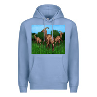 Colony Blue parasaurolophus Premium Hoodie - Artiststas