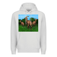 Dove Grey parasaurolophus Premium Hoodie - Artiststas