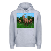Heather Grey parasaurolophus Premium Hoodie - Artiststas