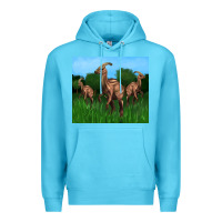 Ocean Blue parasaurolophus Premium Hoodie - Artiststas