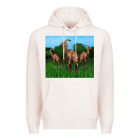 Pale Pink parasaurolophus Premium Hoodie - Artiststas