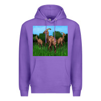 Purple parasaurolophus Premium Hoodie - Artiststas