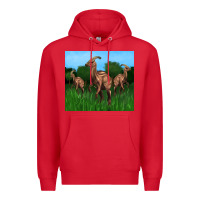Red parasaurolophus Premium Hoodie - Artiststas