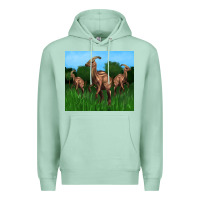 Seafoam parasaurolophus Premium Hoodie - Artiststas