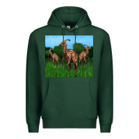 Sports Green parasaurolophus Premium Hoodie - Artiststas