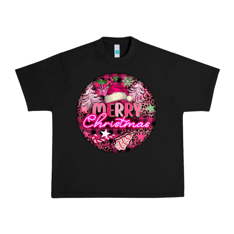 Pink Merry Christmas Urban Heavy Tee by FaDigitalArtStudio | Teevron