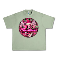 Oil Green pink merry christmas Urban Heavy Tee - FaDigitalArtStudio