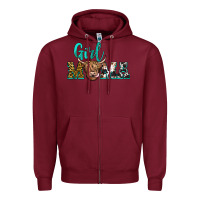 Burgundy girl mama Zipper Hoodie - JahusDesignShop
