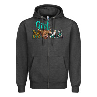 Charcoal Heather girl mama Zipper Hoodie - JahusDesignShop