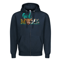 Navy girl mama Zipper Hoodie - JahusDesignShop