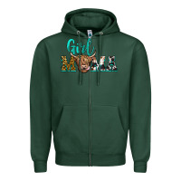 Sports Green girl mama Zipper Hoodie - JahusDesignShop