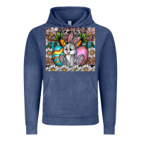 Vintage Denim easter Vintage Hoodie - CowhideDigitalArt