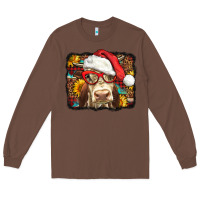 Chestnut Christmas Cow Long Sleeve Tee - LillyAllenDesigns