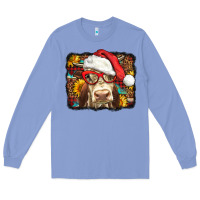 Colony Blue Christmas Cow Long Sleeve Tee - LillyAllenDesigns