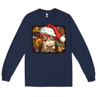 Navy Christmas Cow Long Sleeve Tee - LillyAllenDesigns