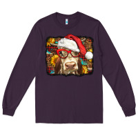 Plum Christmas Cow Long Sleeve Tee - LillyAllenDesigns