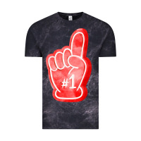 Cloud Black number one foam finger Vintage Tee - FaDigitalArtStudio