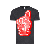 Vintage Black number one foam finger Vintage Tee - FaDigitalArtStudio
