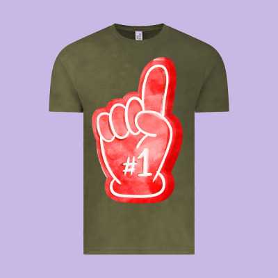 Number One Foam Finger Vintage Tee Designed By Fadigitalartstudio