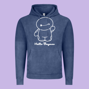 Hello Baymax Vintage Hoodie Designed By Designefamous