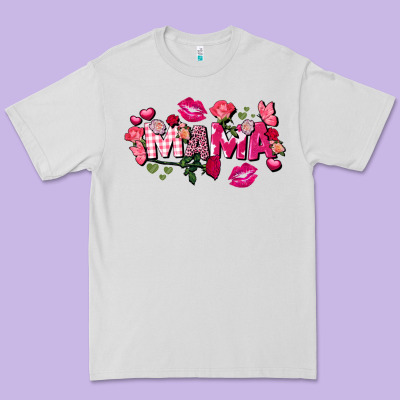 Valentine's Day Mama Premium Tee Designed By Fadigitalartstudio
