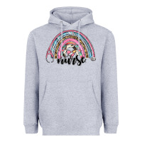 Heather Grey western nurse rainbow Heavyweight Hoodie - RanaPortraitStore