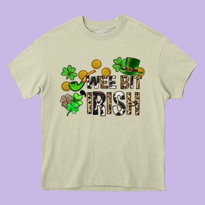 Wee Bit O' Irish St. Patrick's Heavy Core Tee Designed By Cowgirlartshop