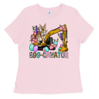 Bubblegum Pink Egg Cavator Easter Ladies Tee - BundleAndBundleShop
