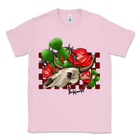 Bubblegum Pink bullskull rose and cactus olivia Classic Tee - OliviaCreatesArt
