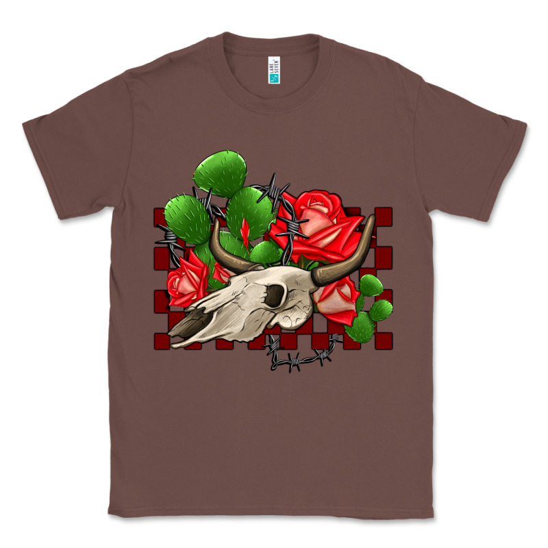 Bullskull Rose And Cactus Olivia Classic Tee by OliviaCreatesArt | Teevron