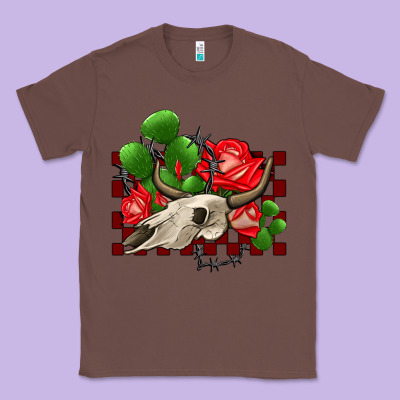 Bullskull Rose And Cactus Olivia Classic Tee Designed By Oliviacreatesart