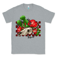 Heather Grey bullskull rose and cactus olivia Classic Tee - OliviaCreatesArt