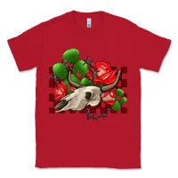Red bullskull rose and cactus olivia Classic Tee - OliviaCreatesArt