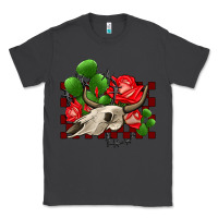 Smoke bullskull rose and cactus olivia Classic Tee - OliviaCreatesArt