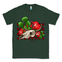 Sports Green bullskull rose and cactus olivia Classic Tee - OliviaCreatesArt