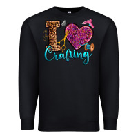 Black i love crafting Premium Sweatshirt - RanaPortraitStore
