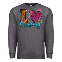 Charcoal Heather i love crafting Premium Sweatshirt - RanaPortraitStore