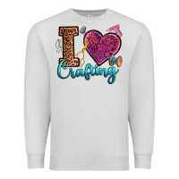 Dove Grey i love crafting Premium Sweatshirt - RanaPortraitStore