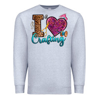 Heather Grey i love crafting Premium Sweatshirt - RanaPortraitStore